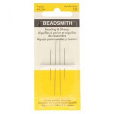 Beadsmith Size 10 Assorted Length Beading Needles - 2 Shorts, 2 Longs - Pack of 4
