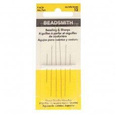 Beadsmith Beading Needles - Sharp #12 Assorted - Pack of 6
