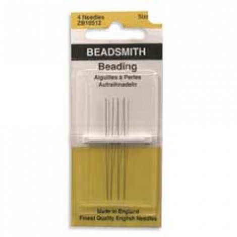 Beadsmith Size 13 English Beading Needles - Longs (2in - 50mm) length - Pack of 4 Beadsmith Size 13 English Beading Needles - Longs (2in - 50mm) length - Pack of 4