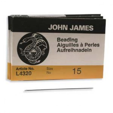 #15 John James English Beading Needles - Pk of 25