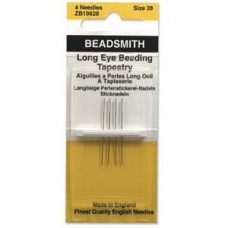 Beadsmith Size 28 Long Eye Tapestry Needles - Pack of 4