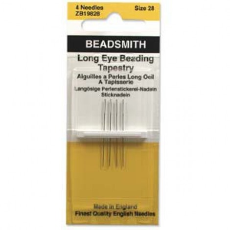 Beadsmith Size 28 Long Eye Tapestry Needles - Pack of 4 Beadsmith Size 28 Long Eye Tapestry Needles - Pack of 4