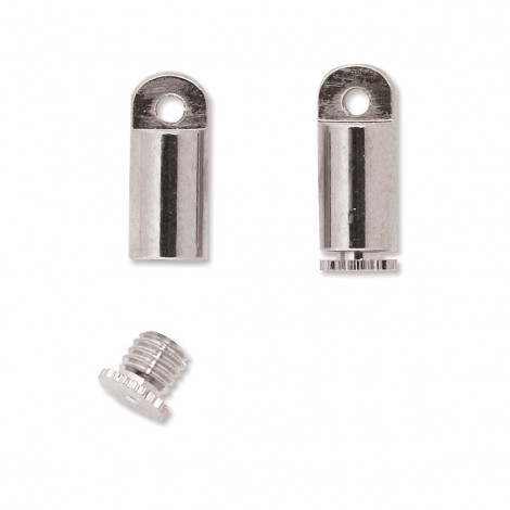 Beadsmith Bead Bandit End Cap Crimp Covers - Silver Plated - Pack of 36