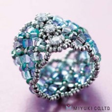 Miyuki Jewellery Kit - Manchette Ring (Blue)