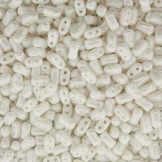 Czech BI-BO 5.5x2.8mm Beads - White Lustre - 23gm