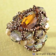 Miyuki Jewellery Kit - Courtly Ring (Topaz)