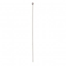 50mm (2in) Beadsmith 21ga Silver Pl Brass 2mm Ball Tipped Headpin - Pack of 24