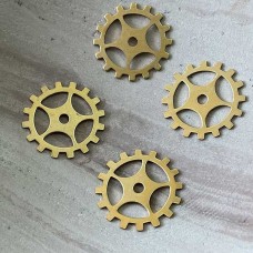 20mm Steampunk Spoke Gear - Brass - Pack of 4