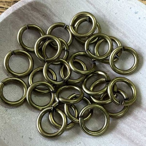 12mm Snapeez Ultraplate Brasseria Snapping Jumprings - Pack of 2