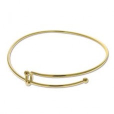 Expandable Wire Charm Bracelet - Gold Plated