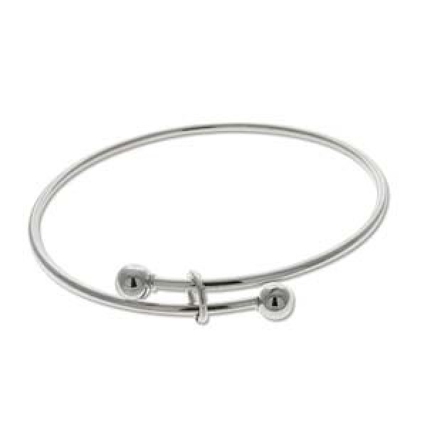 Expandable Wire Charm Bracelet Bright Silver BRACELETSCUFFS
