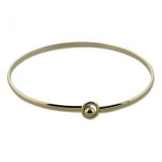 72mm Gold Plated Flat Wire Charm Bracelet - Each