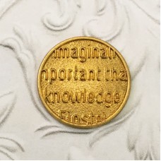 10mm Knowledge Raw Brass Disk