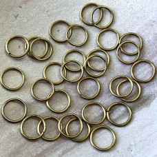 6mm OD 21ga Open Vintage Raw Brass Round Jumprings - Pack of 50