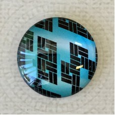 25mm Art Glass Backed Cabochons - Japanese Designs 11 - Each