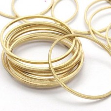 25mm Raw Brass Circle Connectors