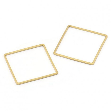 25x0.8mm Raw Brass Square Link Rings