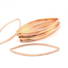 41x16x1mm Rose Gold Plated Marquise Link Connectors