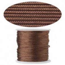 1mm Medium Brown Imitation Silk Cord - 100ft  (30.5m)