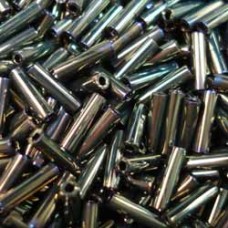 Miyuki #2 6mm Bugle Seed Beads - Metallic Brown Iris - 12.5gm