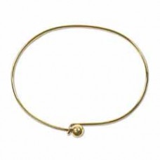 Gold Beading Bracelet - Oval w/Threaded Ball Screw - Pack of 2