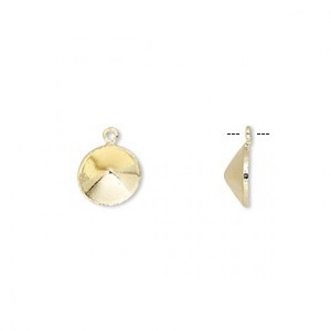 8mm Swarovski Rivoli SS39 Gold Plated Setting Drops - Pack of 10