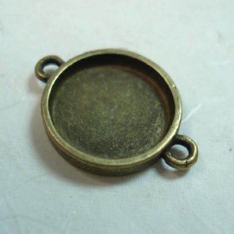 16mm ID Ant Brass Bezel Connector Frame