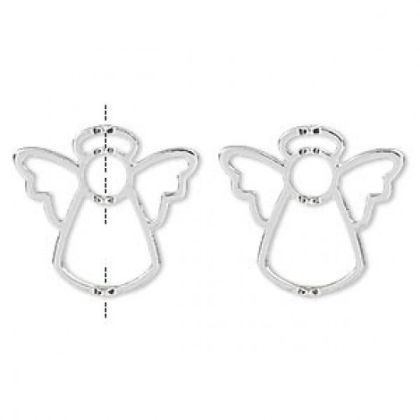 35x32mm Silver Plated Angel Frame/Pendant - Pack of 2 35x32mm Silver Plated Angel Frame/Pendant - Pack of 2