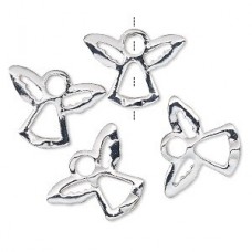 18x14mm Silver Plated Angel Frame Charms - Each