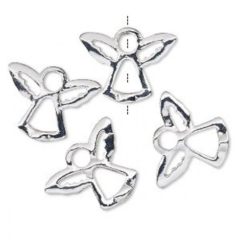 18x14mm Silver Plated Angel Frame Charms