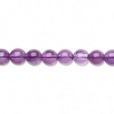 5mm Light to Medium Amethyst Round Beads - per strand