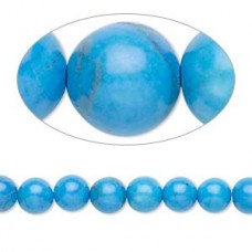 6mm Howlite Turquoise Round Beads - strand