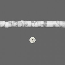 4x2mm Natural Howlite Heishi Beads - per strand