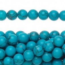 8mm Imitation Turquoise Gemstone Beads - Strand