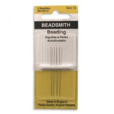 Beadsmith Size 12 Beading Needles - Pack of 4