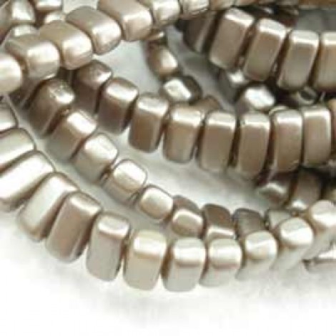 3x6mm CzechMates Bricks - Pearl Coat - Brown Sugar - Pack of 50