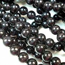 6mm Black Cats Eye Beads - Strand