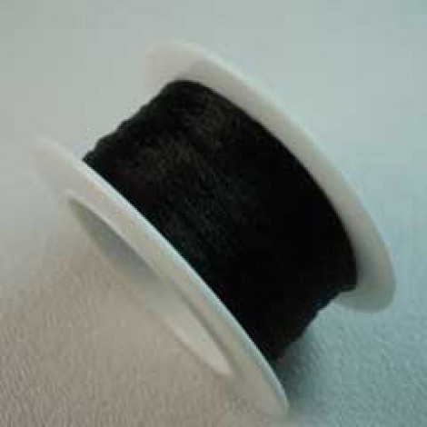 1mm Metallic Wire Lace Ribbon - Black - 1m