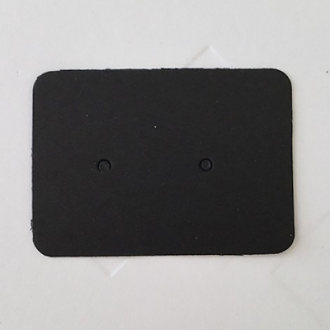 2.5x3.5cm Kraft Paper Ear Stud Cards - Black