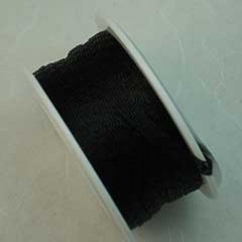 2.5mm Black Wire Lace Mesh Tubular Ribbon - 1m