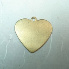 17mm Blank Brass Heart Drop