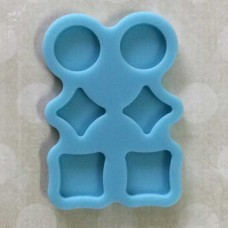 15mm Silicone 3 Shape Mould for Stud Earrings Design 1