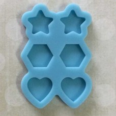 15mm Silicone 3 Shape Mould for Stud Earrings Design 2