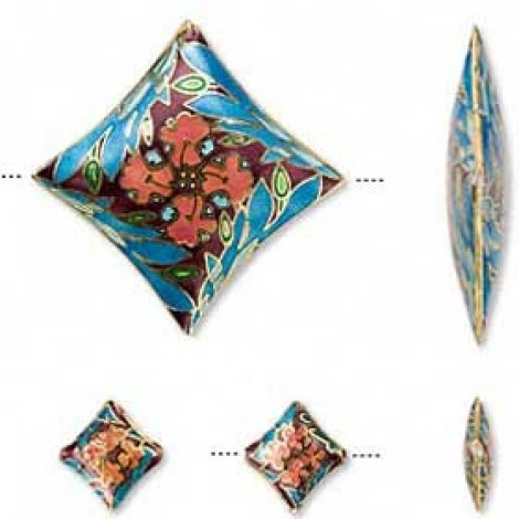 Cloisonne 3-Piece Diamond Pillow Bead Set