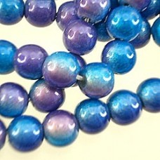 8mm Purple-Blue Japanese Miracle Beads - Pack of 7
