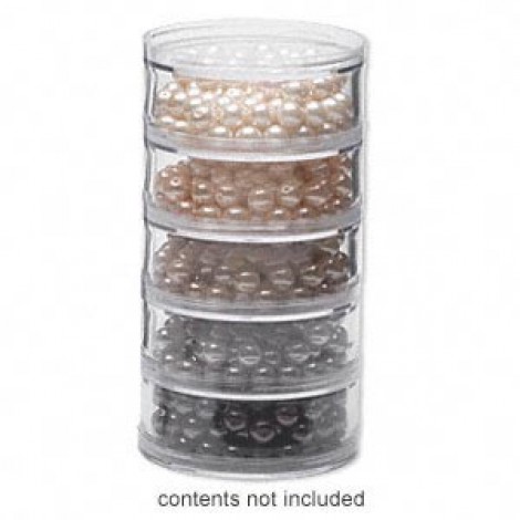 2.75x1in Clear Round Storage Stack  Jars - Pk of 5
