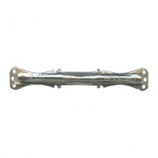 72mm White Plated (Silver) Bow Tie Clips - Each