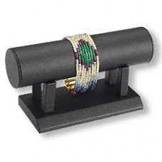 19x8x10cm Bracelet Display Stand - Black Leatherette