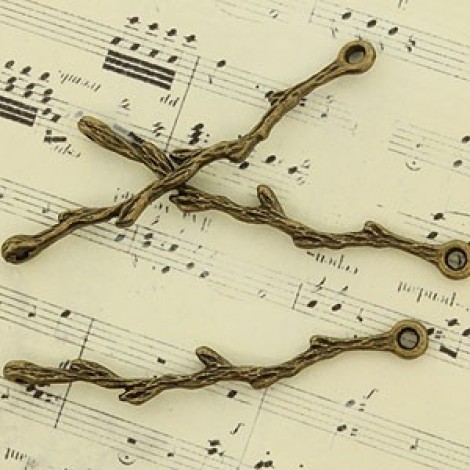 3x41mm Vintage Style Ant Bronze Tree Branch Connector - Pack of 5 3x41mm Vintage Style Ant Bronze Tree Branch Connector - Pack of 5