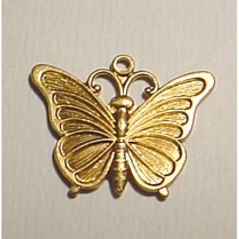 Butterfly Brass Charm - 20x15mm